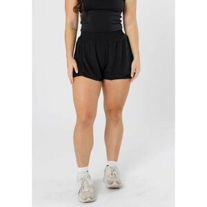Paragon Fitwear Featherknit Momentum High-Rise Trackshort in Black NWT